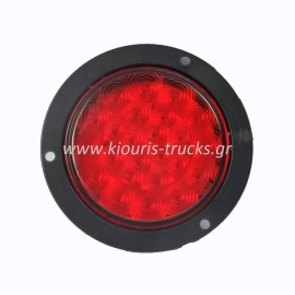 184-ΦΑΝΑΡΙ LED ΣΤΡΟΓΓΙΛΟ ΚΟΚΚΙΝΟ ΧΩΝΕΥΤΟ Φ14 24V