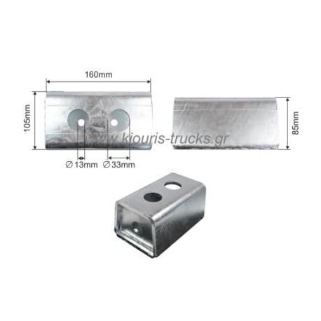 ΤΑΚΟΣ ΤΕΤΡΑΓΩΝΟΣ ΓΑΛΒΑΝΙΖΕ 160 Χ 105 Χ 85
