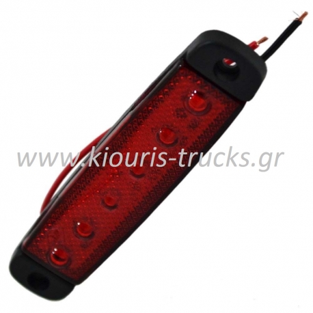 107-ΦΑΝΑΡΙ 6 LED ΚΟΚΚΙΝΟ