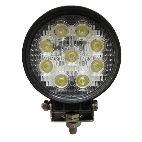 374-ΠΡΟΒΟΛΕΑΣ LED ΣΤΡΟΓΓΙΛΟΣ 27W 12-24V